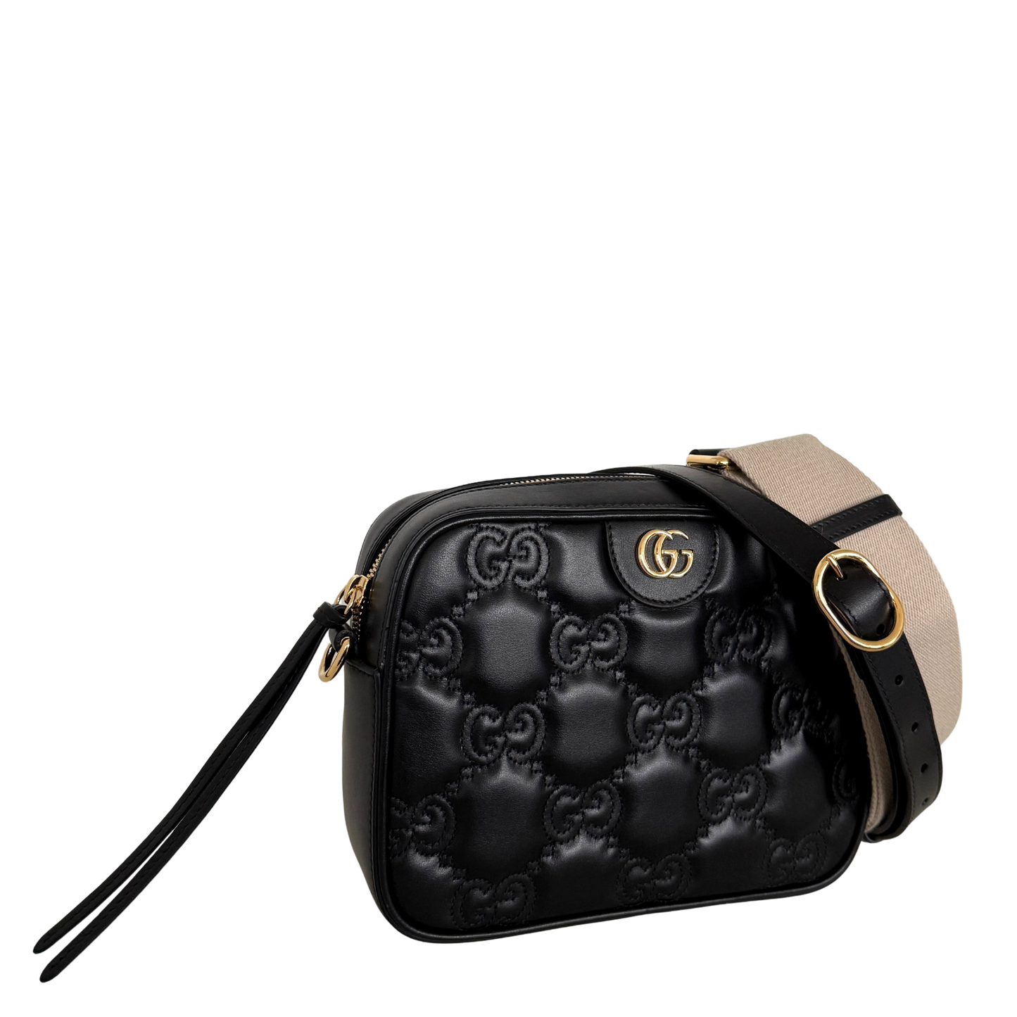Gucci GG Matelassé Umhängetasche Schwarz / sehr gut Gucci