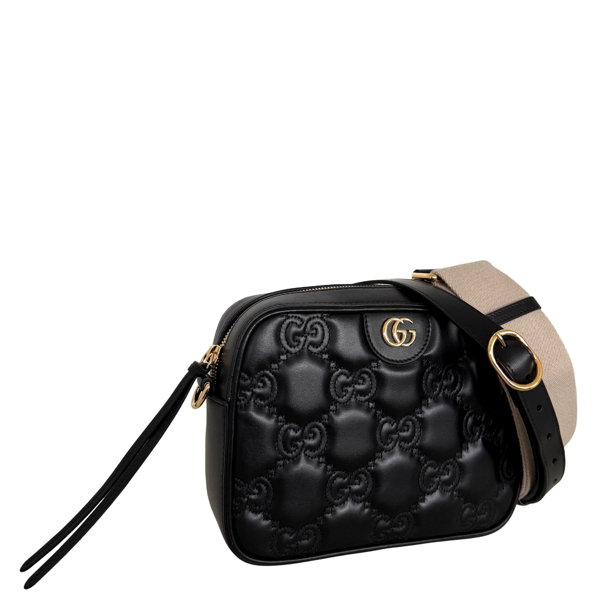 Gucci GG Matelassé Umhängetasche Schwarz / sehr gut Gucci