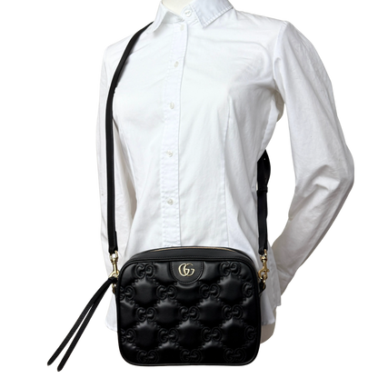 Gucci GG Matelassé Umhängetasche Schwarz / sehr gut Gucci