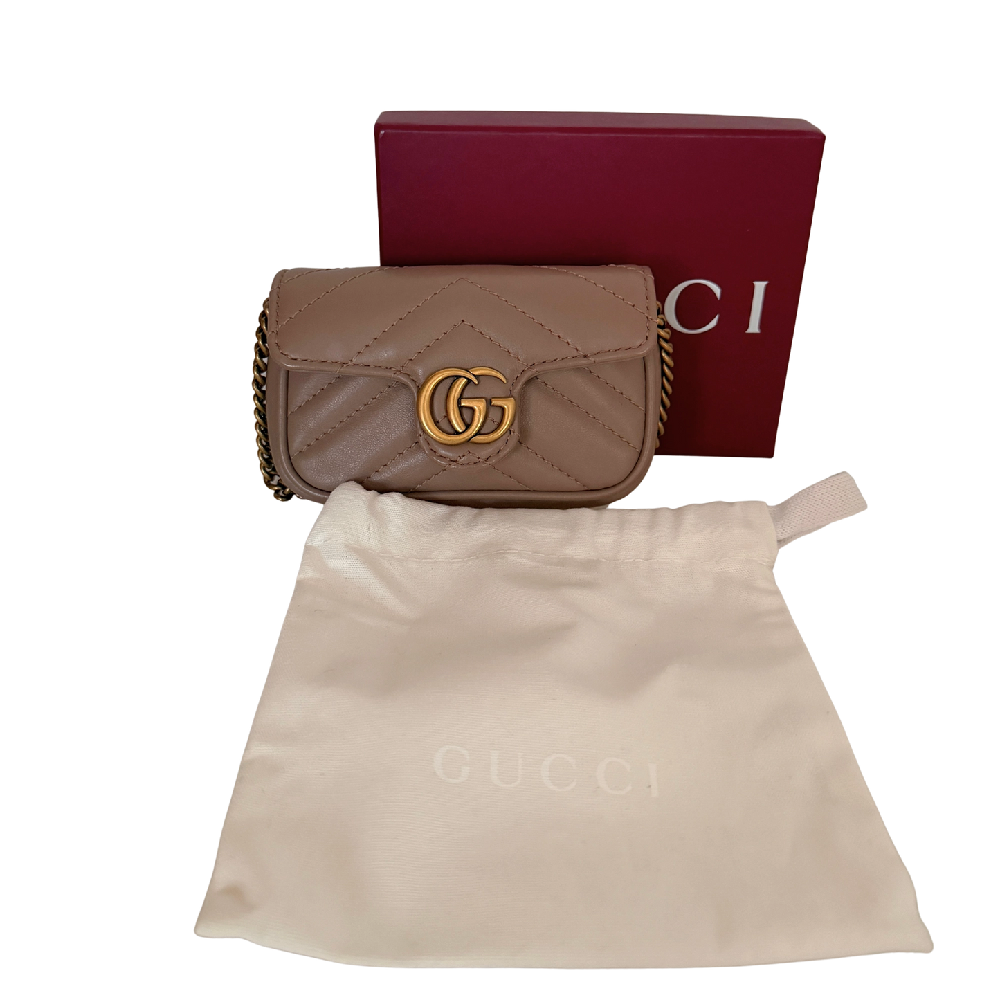 Gucci GG Marmont Matelasse Micro Bag Dusty Pink / neuwertig Gucci