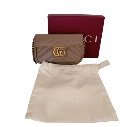 Gucci GG Marmont Matelasse Micro Bag Dusty Pink / neuwertig Gucci