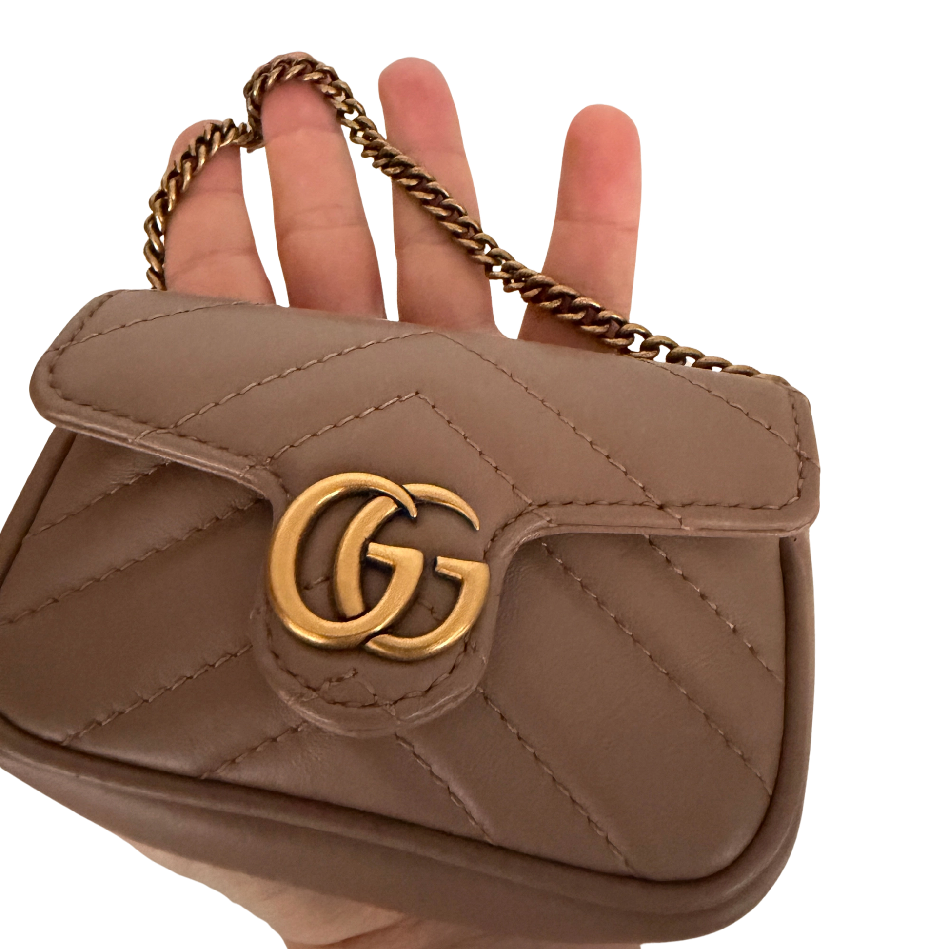 Gucci GG Marmont Matelasse Micro Bag Dusty Pink / neuwertig Gucci