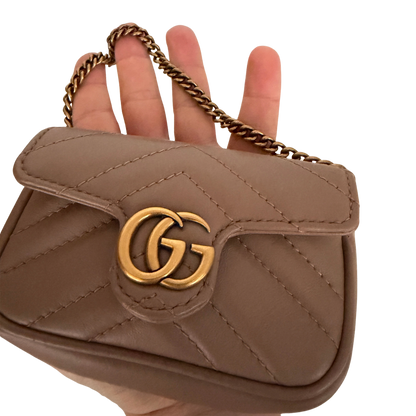 Gucci GG Marmont Matelasse Micro Bag Dusty Pink / neuwertig Gucci