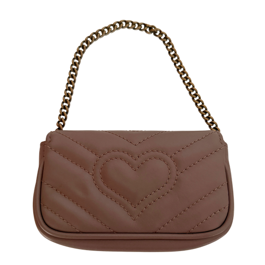 Gucci GG Marmont Matelasse Micro Bag Dusty Pink / neuwertig Gucci