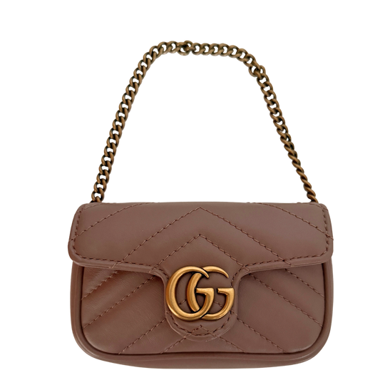 Gucci GG Marmont Matelasse Micro Bag Dusty Pink / neuwertig Gucci