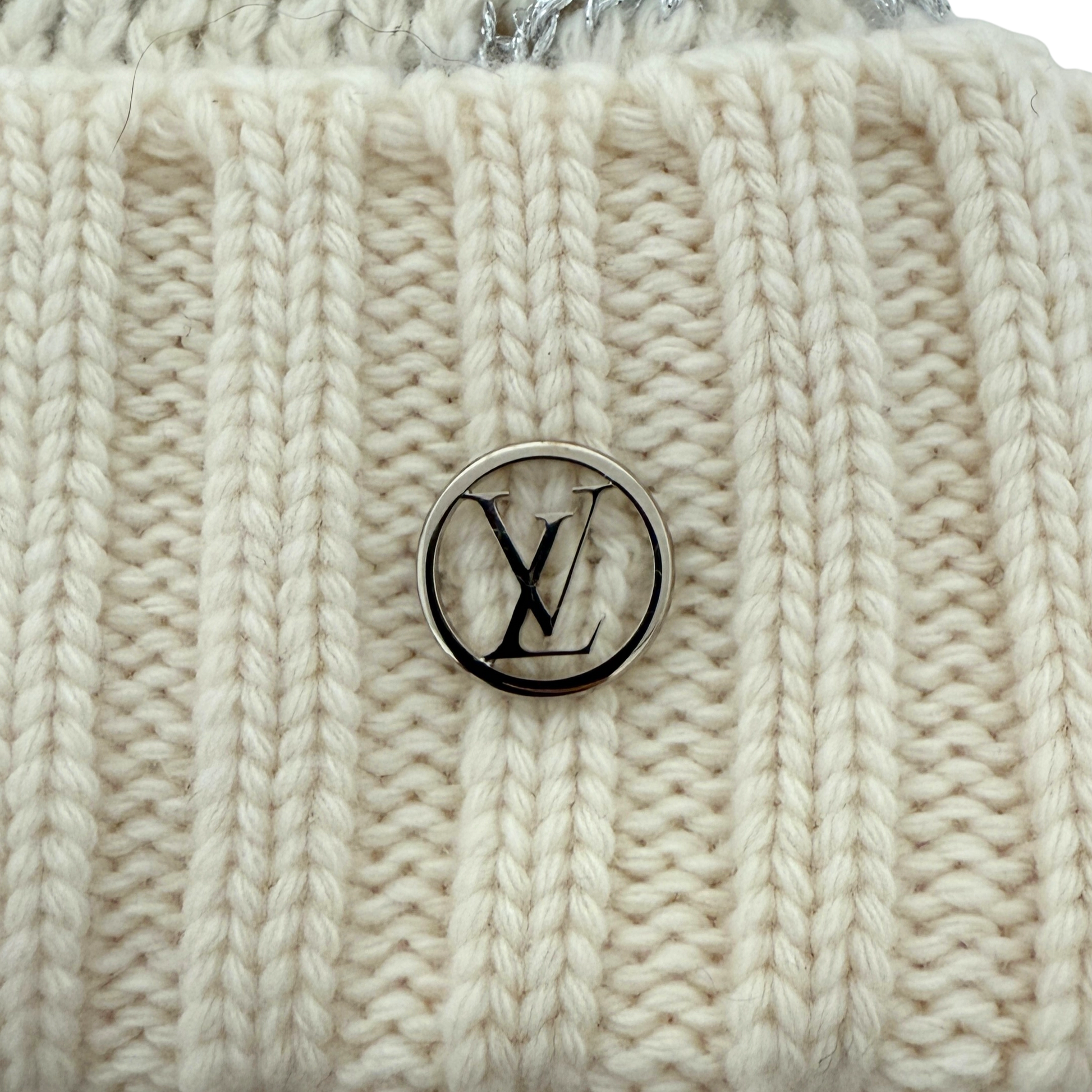 Louis Vuitton Strickmütze Beanie Beige  / sehr gut Louis Vuitton