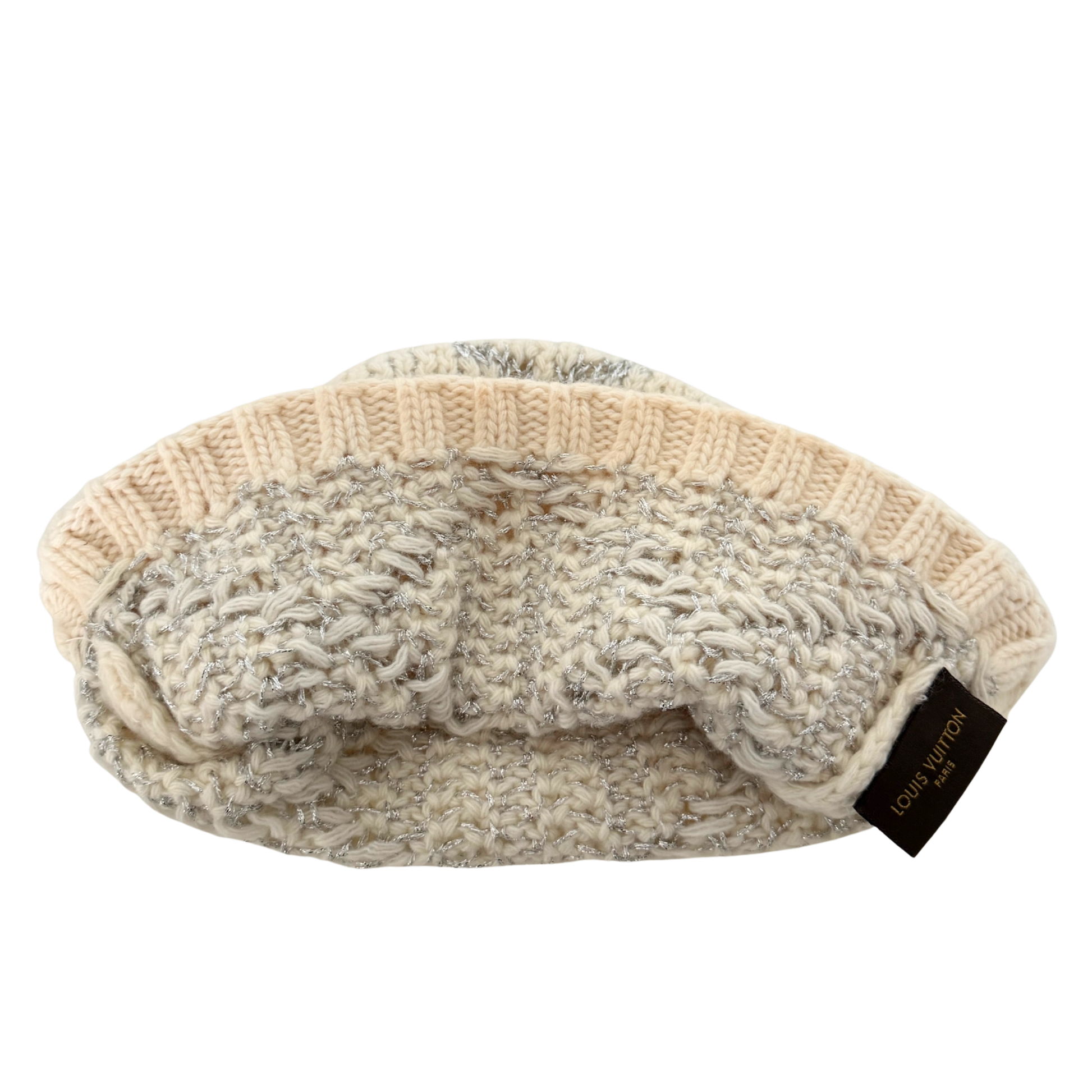Louis Vuitton Strickmütze Beanie Beige  / sehr gut Louis Vuitton