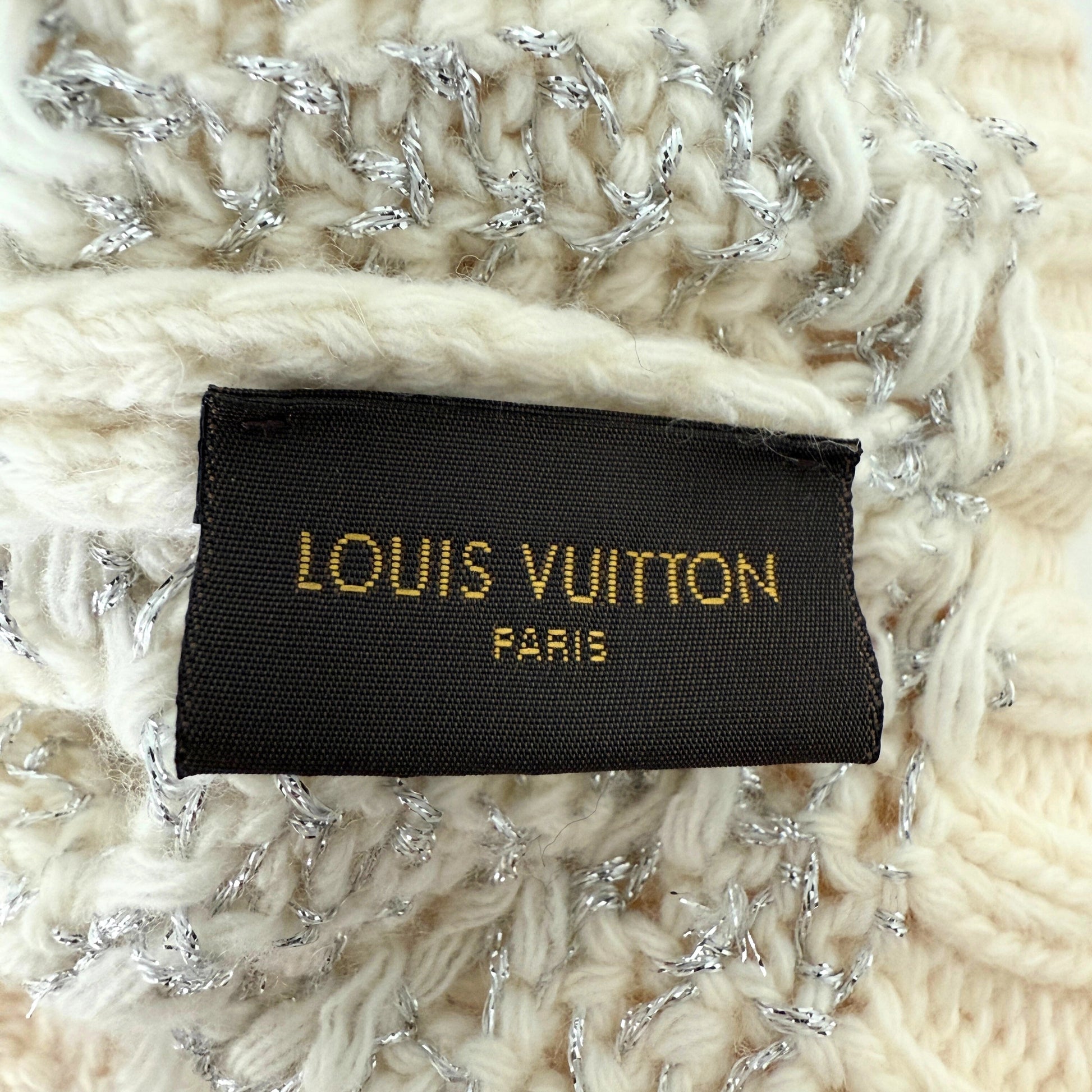 Louis Vuitton Strickmütze Beanie Beige  / sehr gut Louis Vuitton