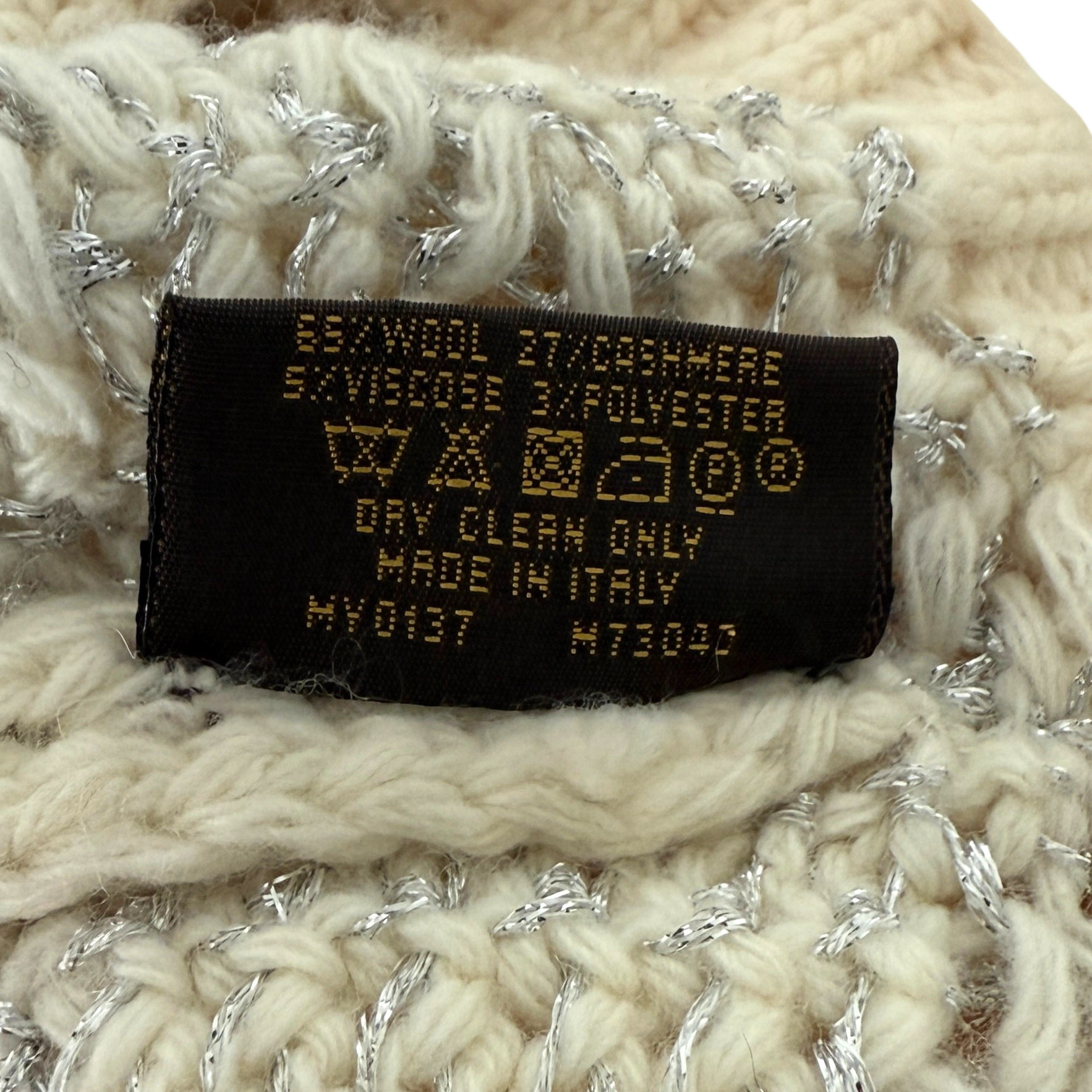 Louis Vuitton Strickmütze Beanie Beige  / sehr gut Louis Vuitton
