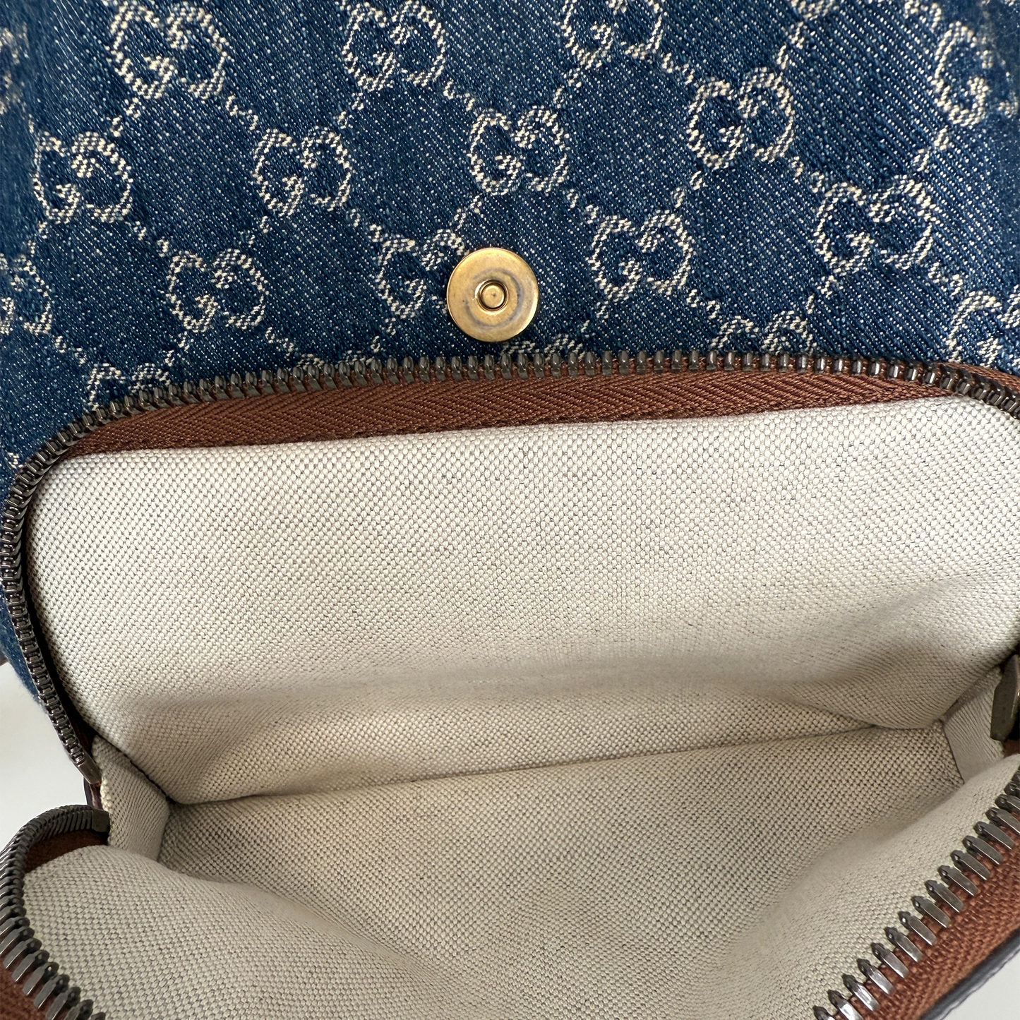 Gucci New Denim GG Monogram Retro Rucksack blau / neuwertig Gucci