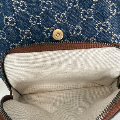Gucci New Denim GG Monogram Retro Rucksack blau / neuwertig Gucci