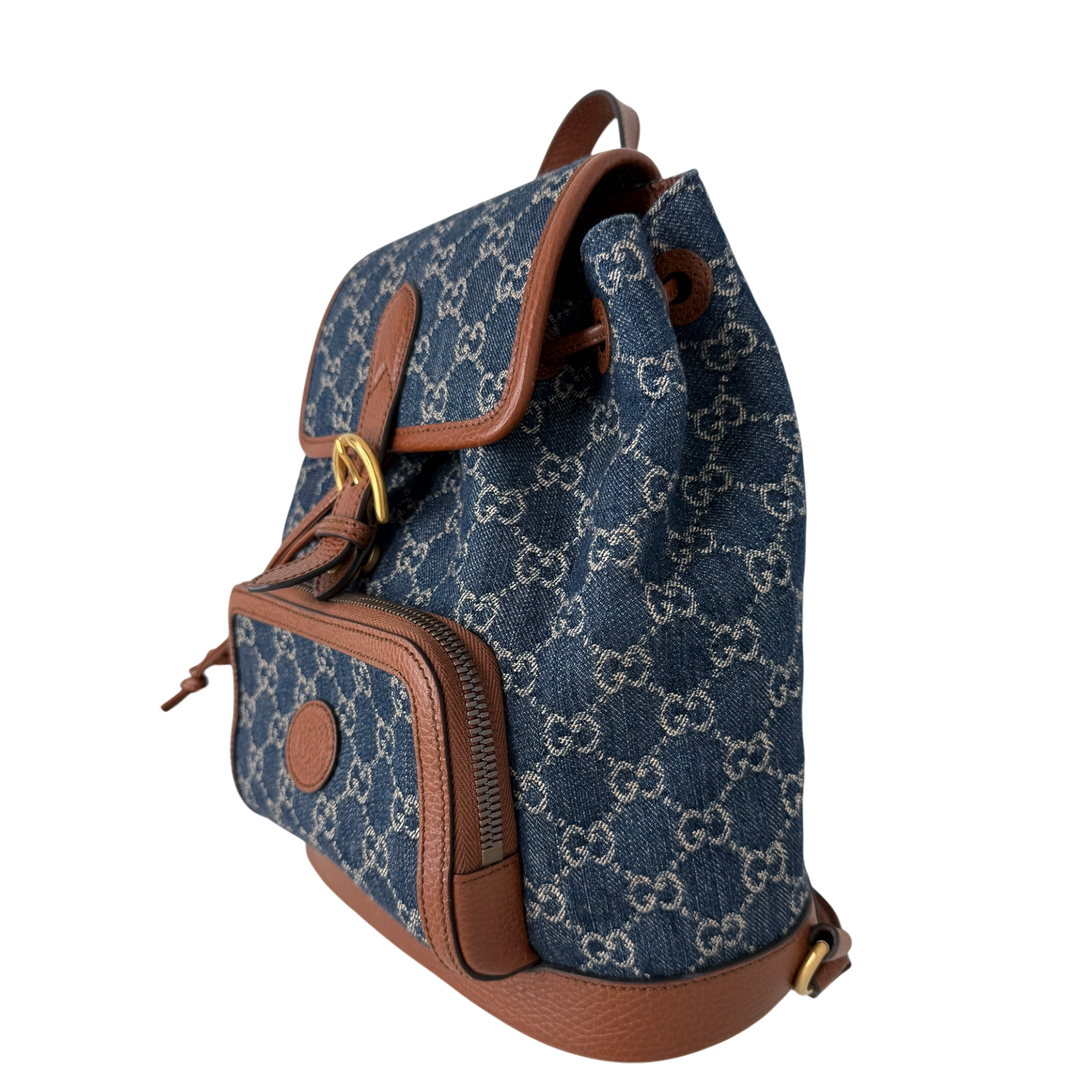Gucci New Denim GG Monogram Retro Rucksack blau / neuwertig Gucci