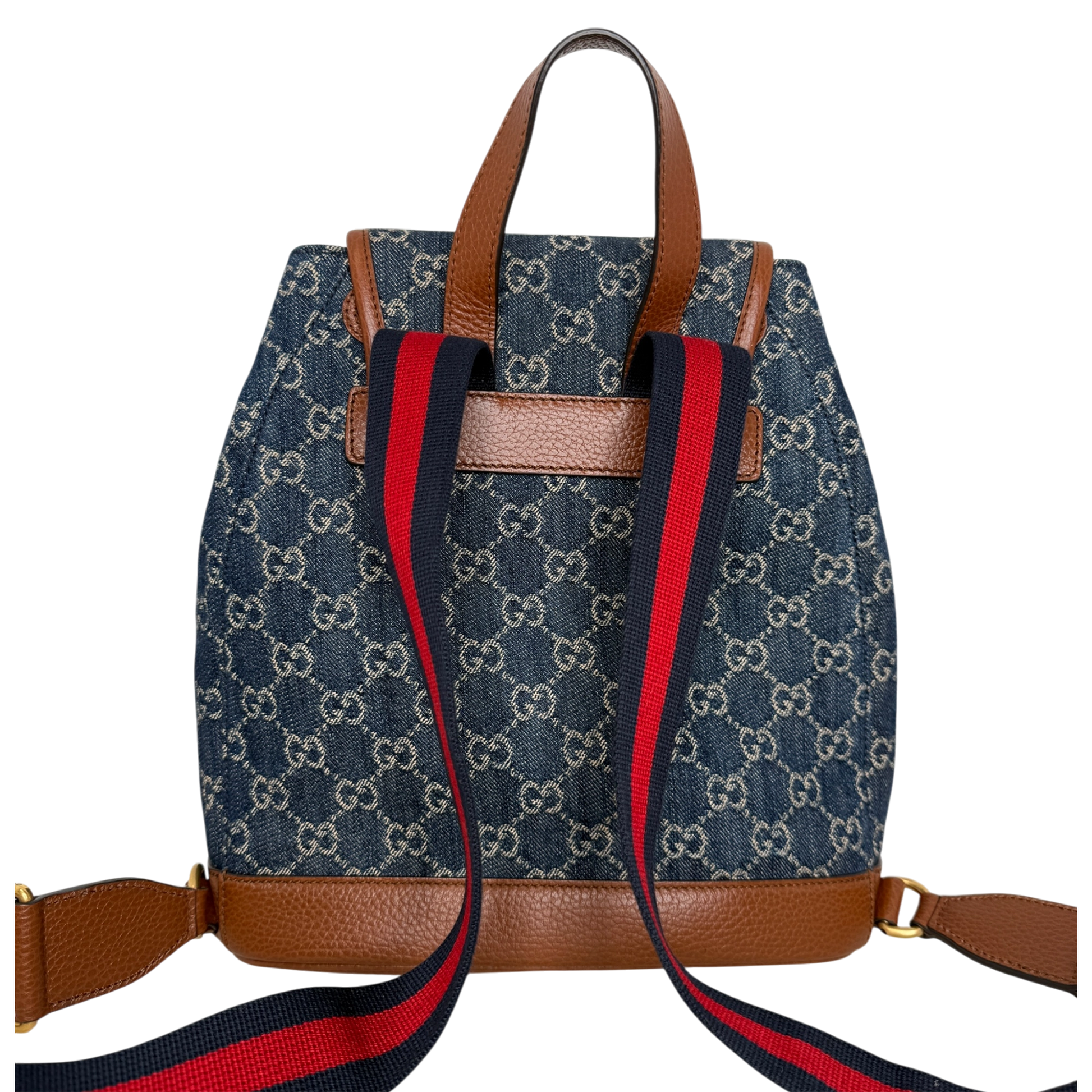 Gucci New Denim GG Monogram Retro Rucksack blau / neuwertig Gucci
