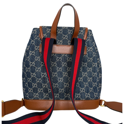 Gucci New Denim GG Monogram Retro Rucksack blau / neuwertig Gucci