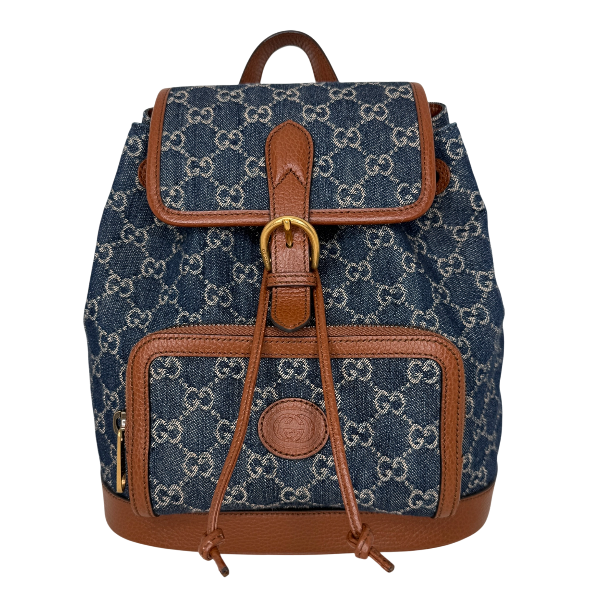 Gucci New Denim GG Monogram Retro Rucksack blau / neuwertig Gucci