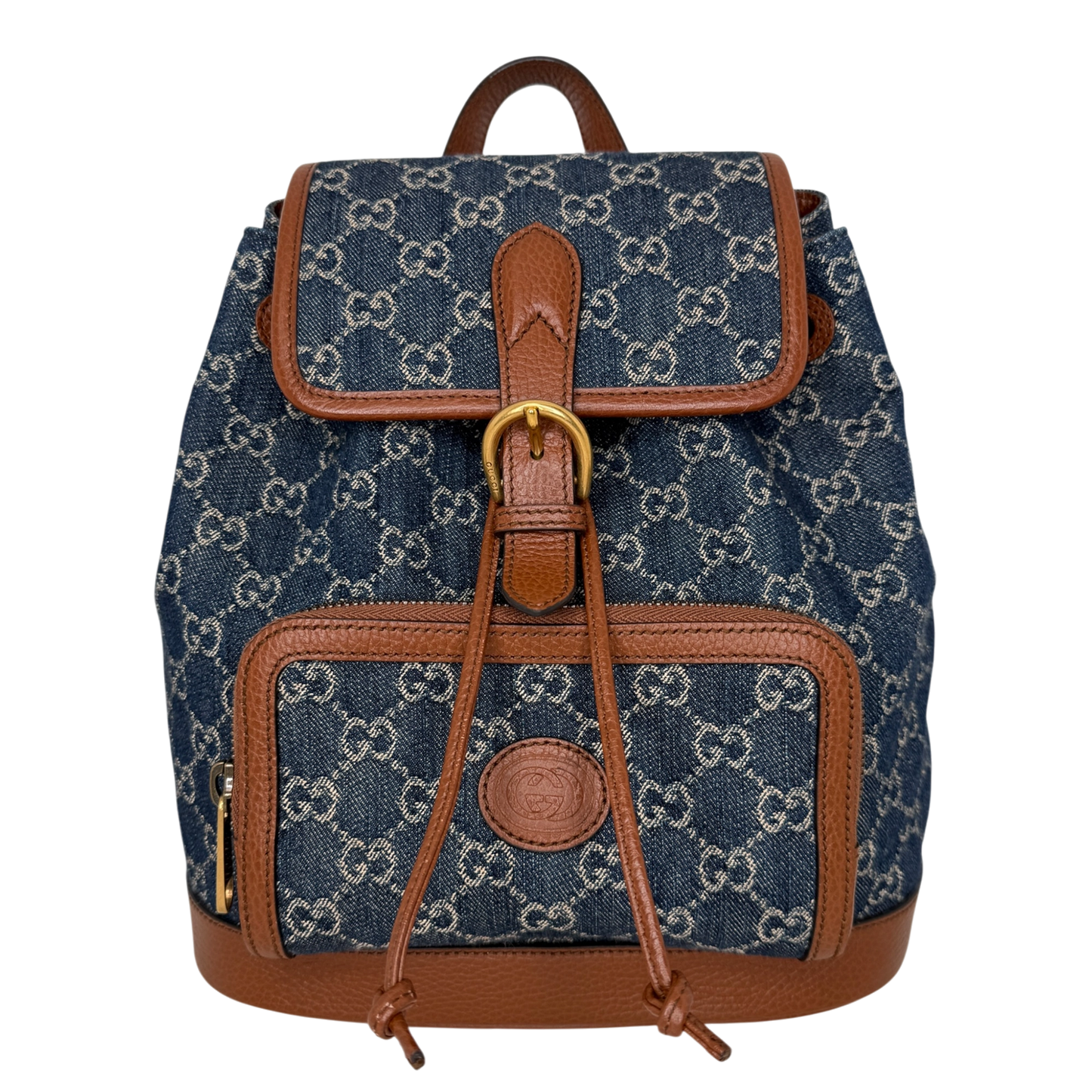 Gucci New Denim GG Monogram Retro Rucksack blau / neuwertig Gucci