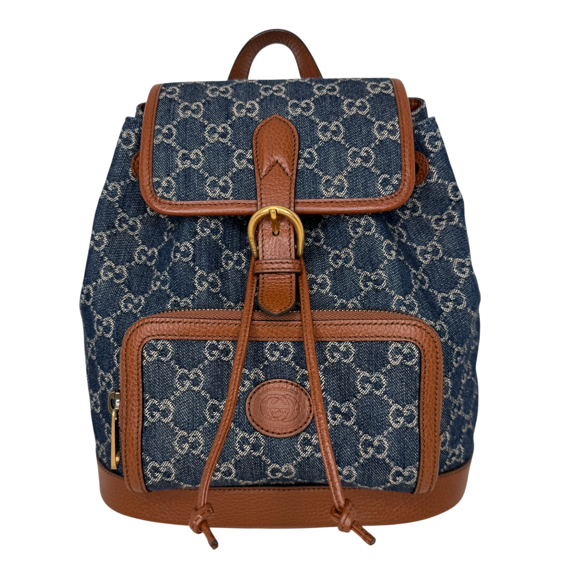 Gucci New Denim GG Monogram Retro Rucksack blau / neuwertig Gucci