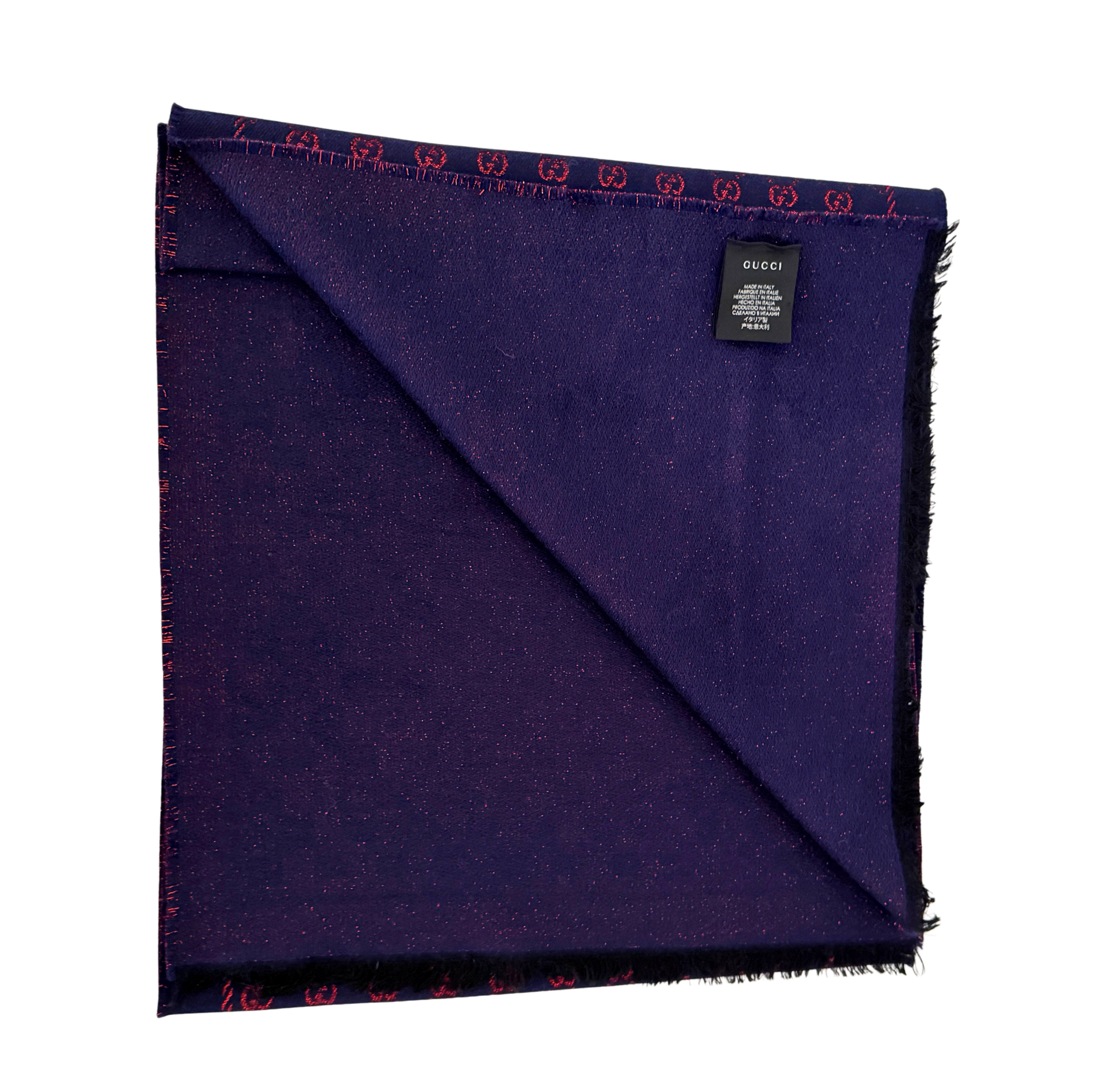 Gucci Schal aus Wolle Marineblau / neuwertig Gucci