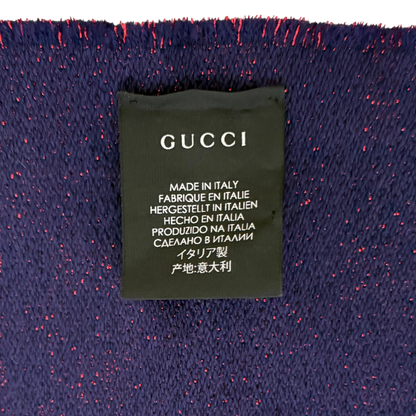 Gucci Schal aus Wolle Marineblau / neuwertig Gucci