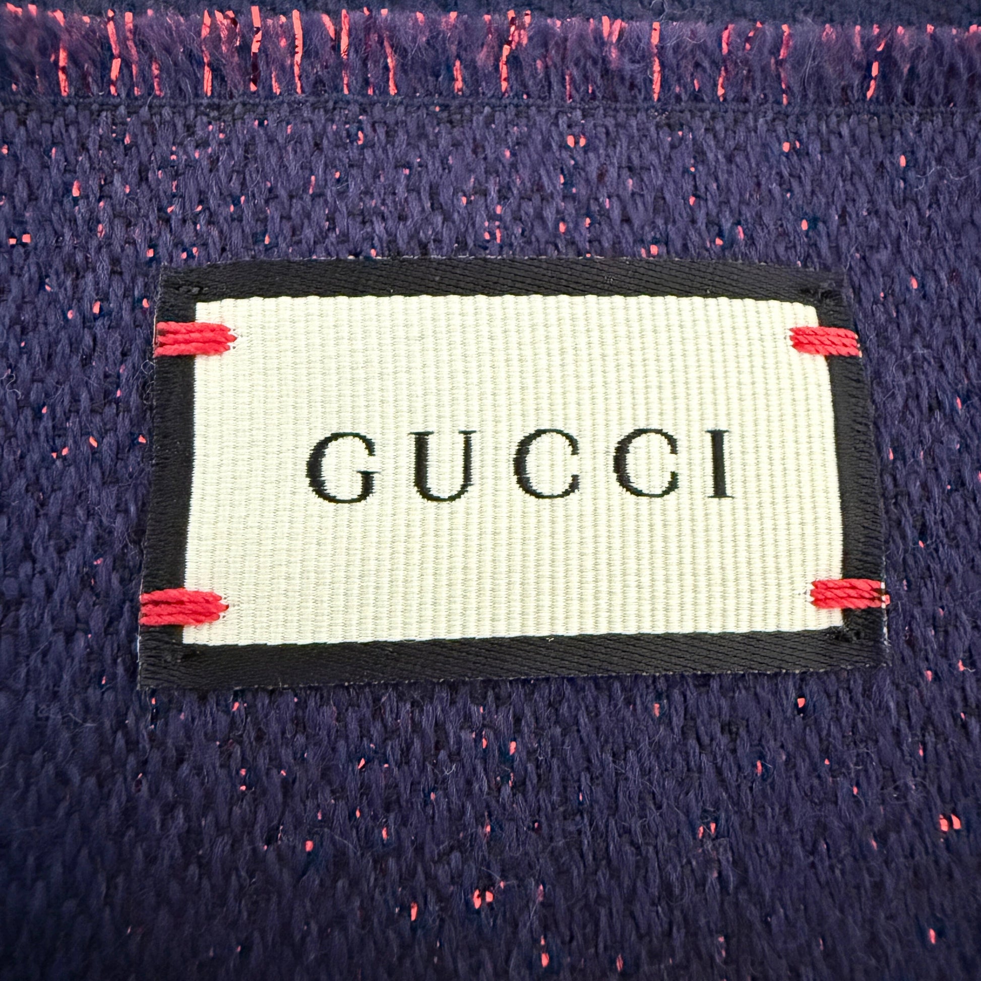 Gucci Schal aus Wolle Marineblau / neuwertig Gucci