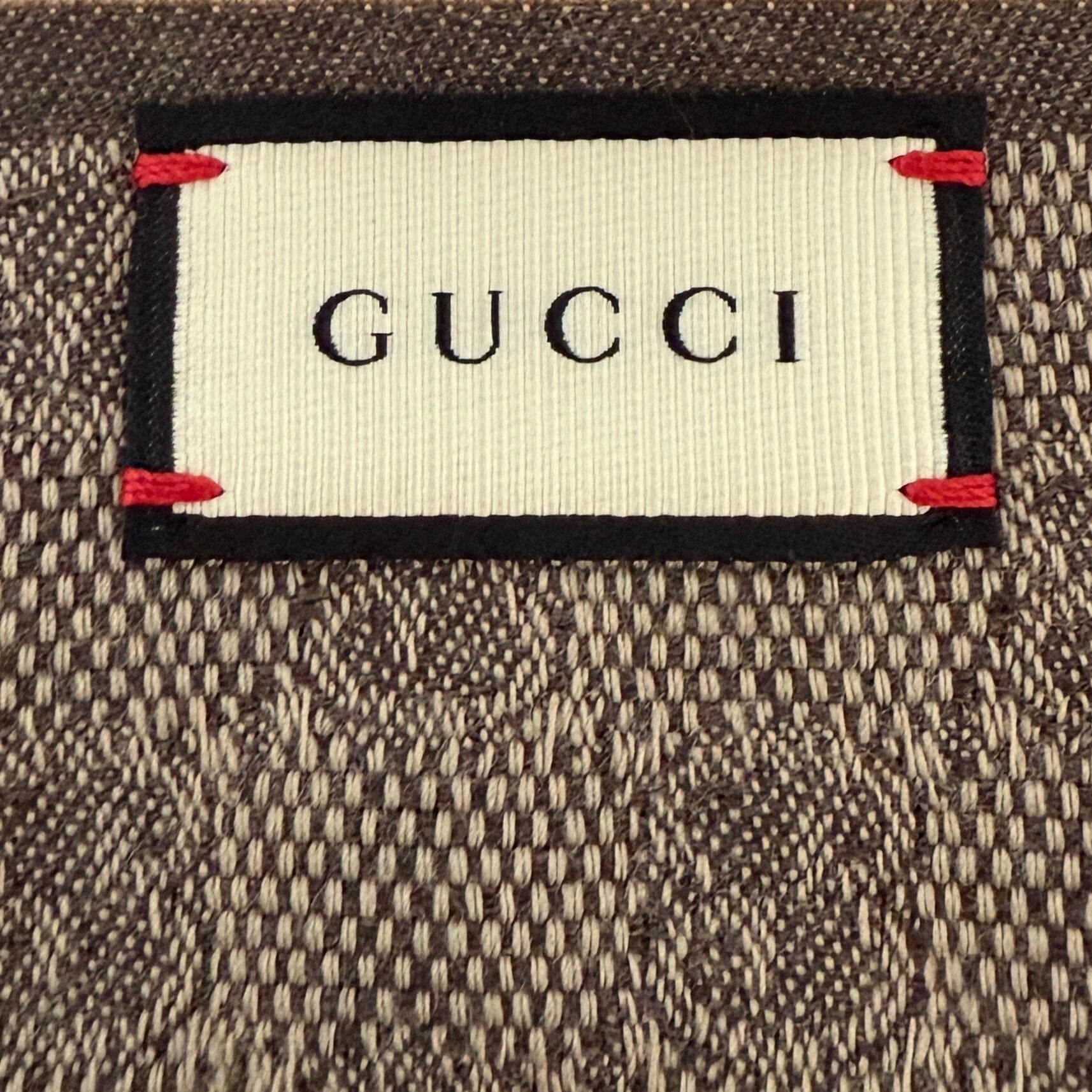 Gucci GG Schal aus Wolle und Seide Braun / neuwertig Gucci