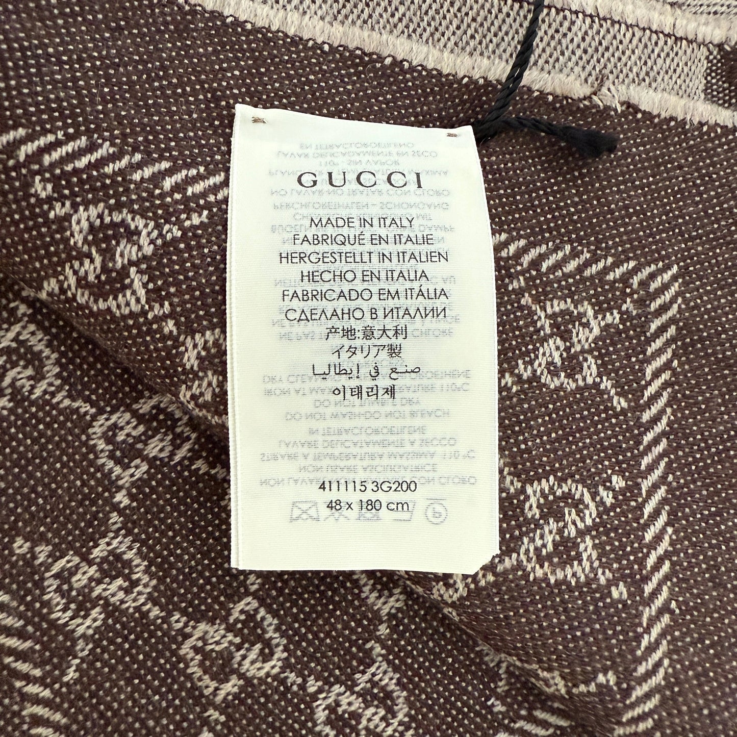 Gucci Schal aus Wolle Braun / ungetragen Gucci