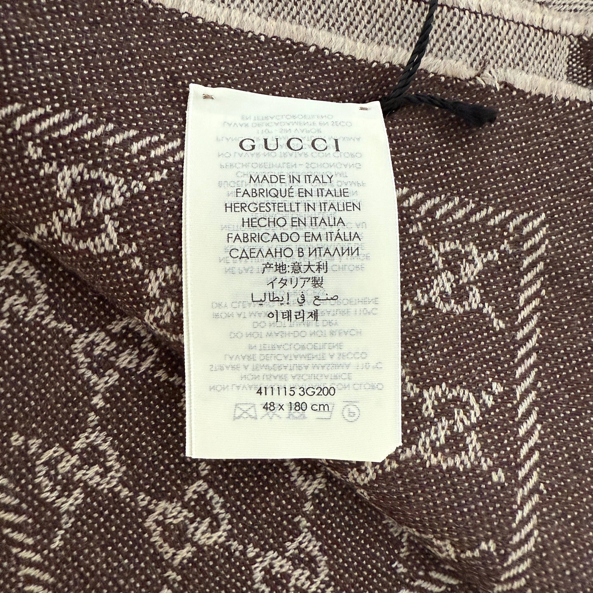 Gucci Schal aus Wolle Braun / ungetragen Gucci