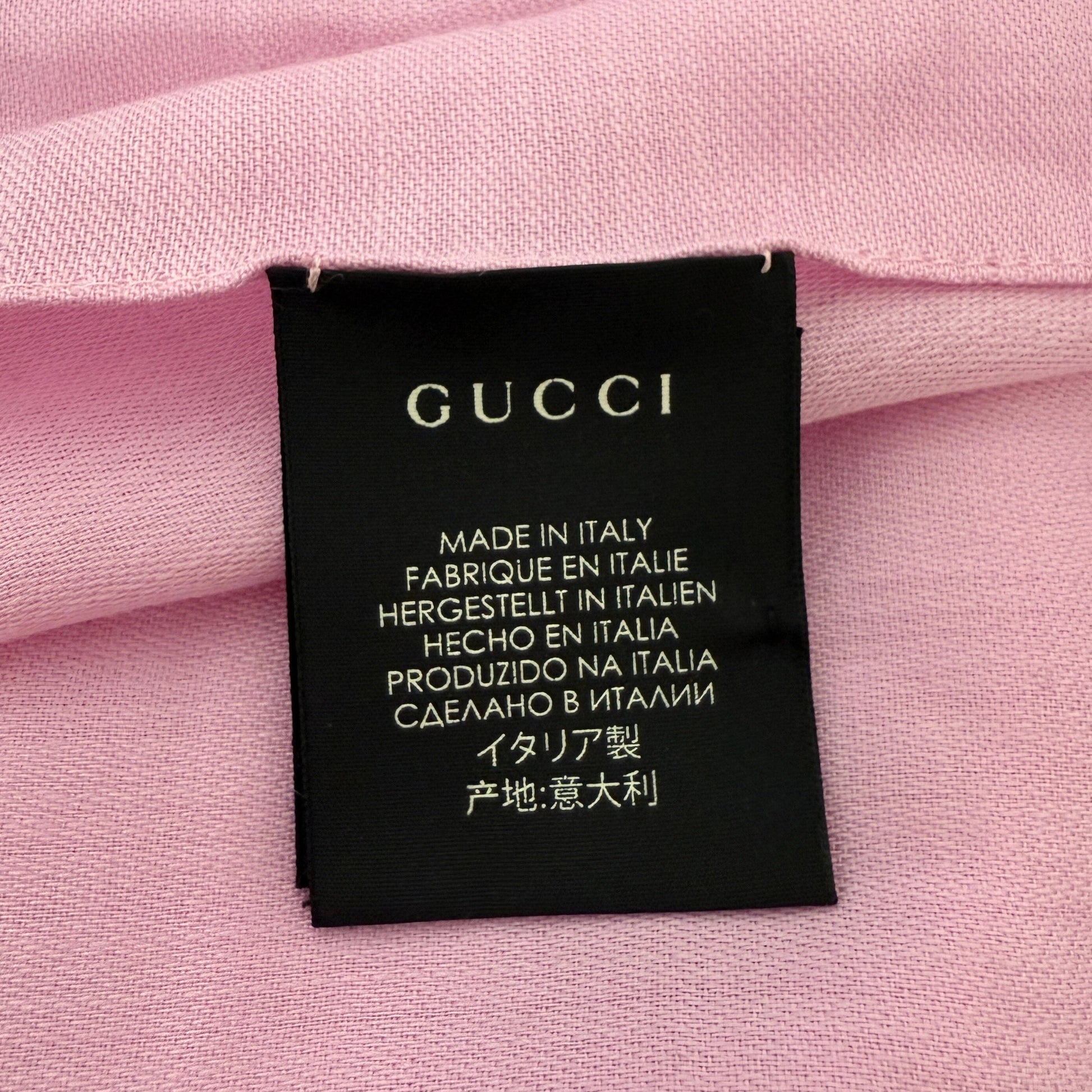 Gucci Schal aus Wolle und Seide Rosa / sehr gut Gucci
