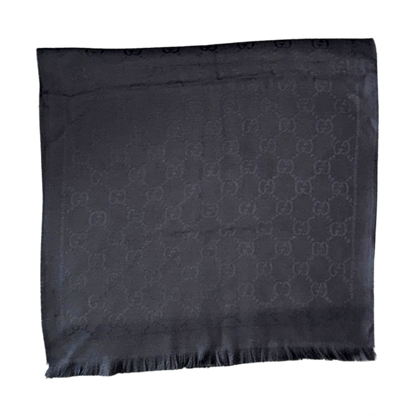 Gucci Schal aus Wolle Schwarz / neuwertig Gucci