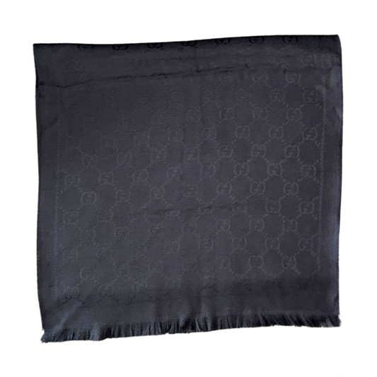 Gucci Schal aus Wolle Schwarz / neuwertig Gucci