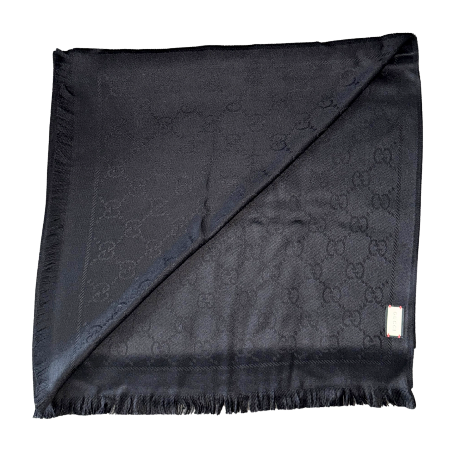 Gucci Schal aus Wolle Schwarz / neuwertig Gucci