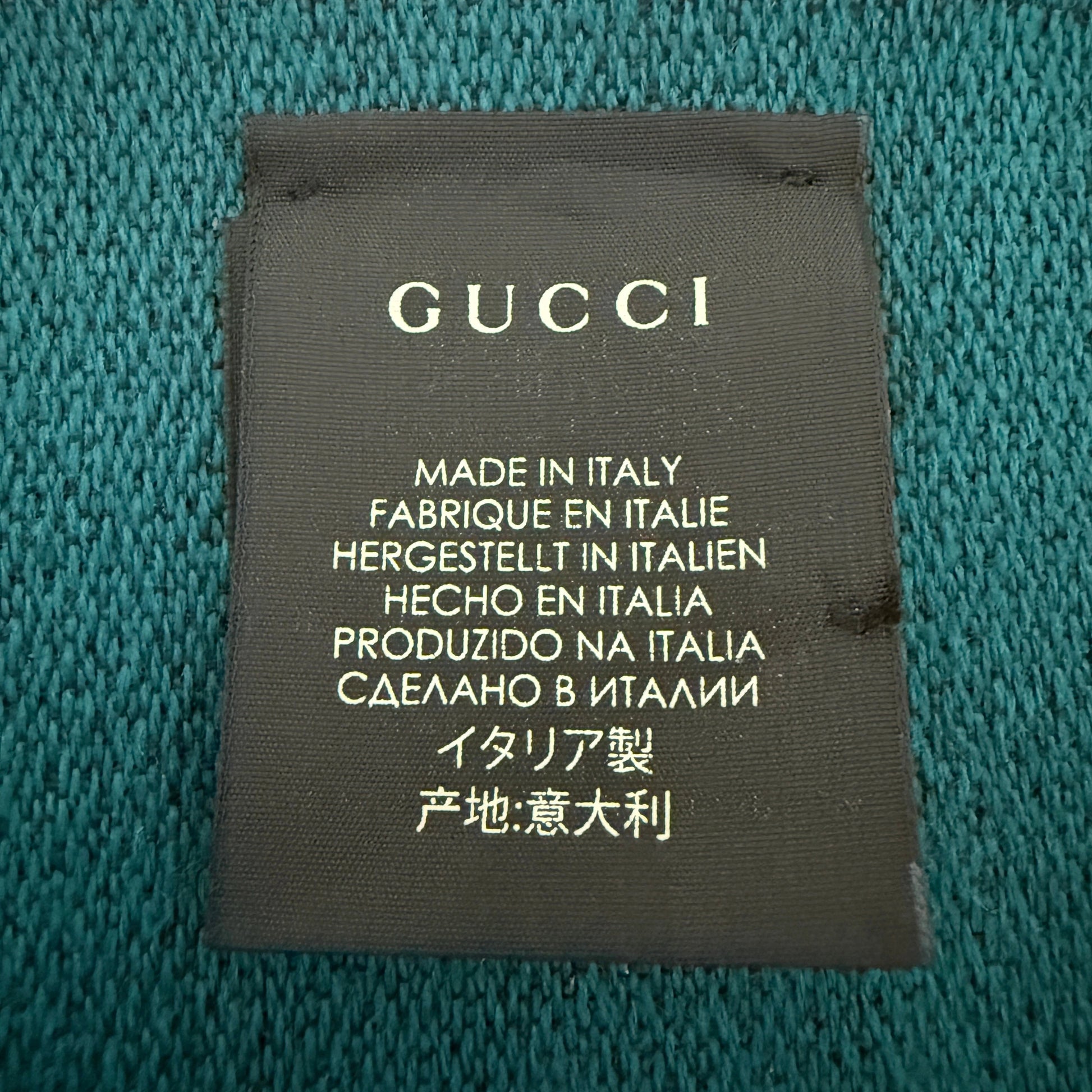 Gucci Schal aus Wolle Türkis / sehr gut Gucci