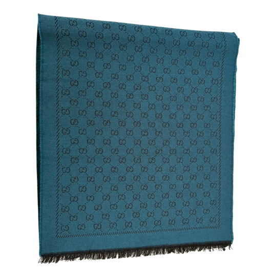 Gucci Schal aus Wolle Türkis / sehr gut Gucci