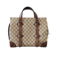 GUCCI GG Supreme Tote Bag Leder Canvas beige braun / sehr gut Gucci