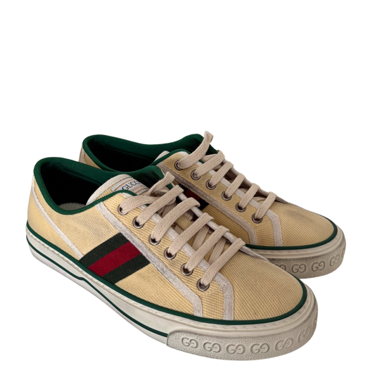 Gucci Tennis 1977 Low-Top-Sneaker Größe 40 Beige Fullset / neuwertig Gucci