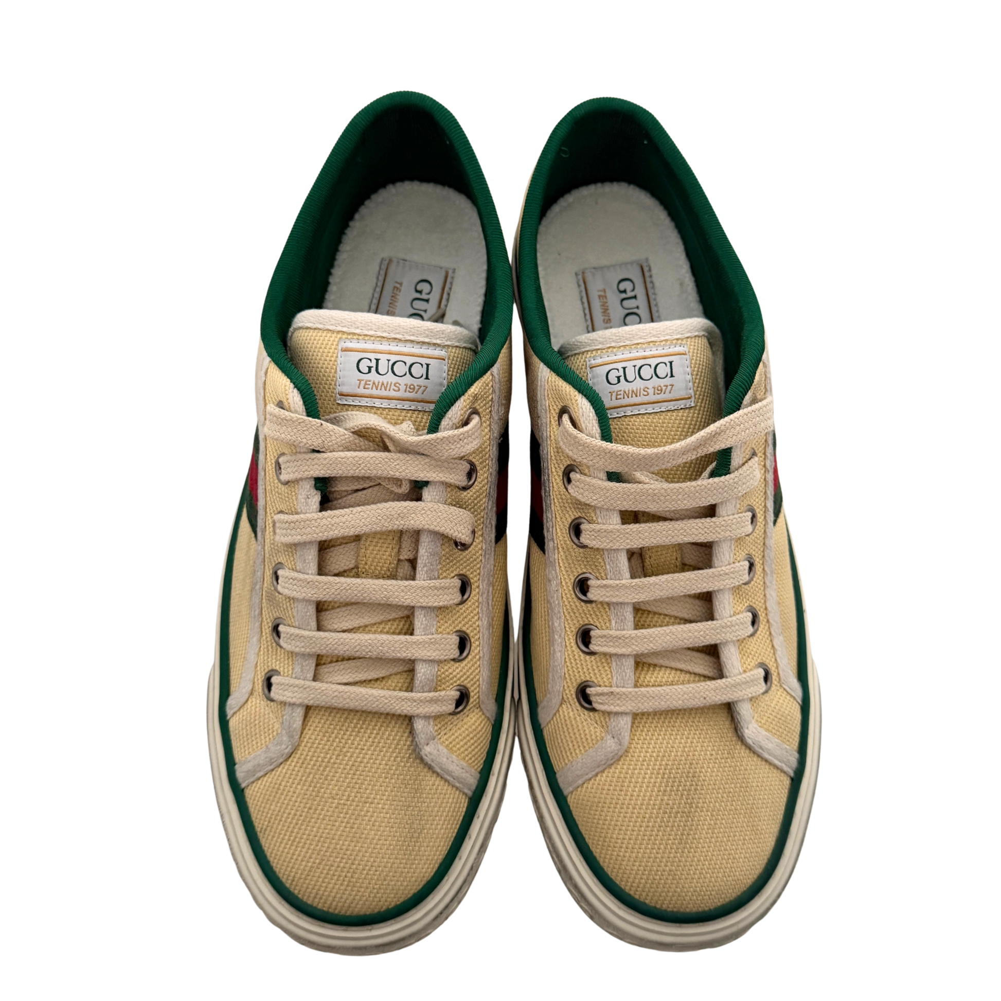 Gucci Tennis 1977 Low-Top-Sneaker Größe 40 Beige Fullset / neuwertig Gucci