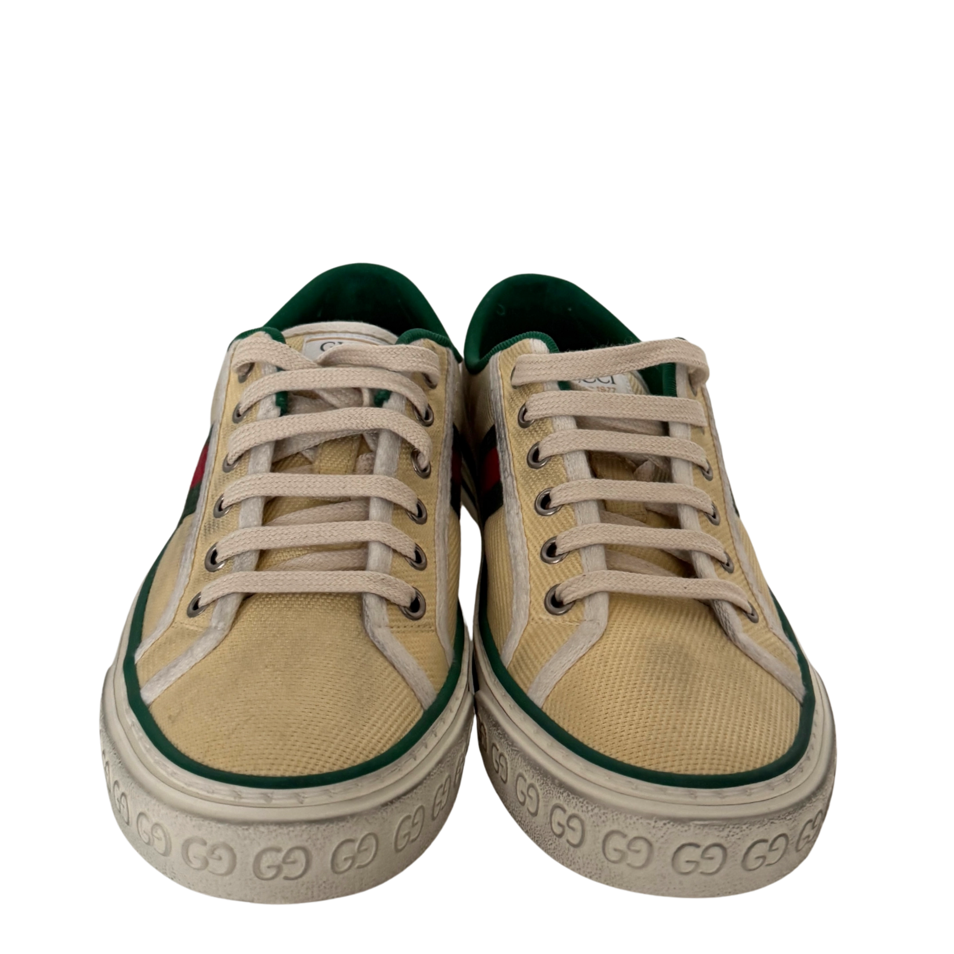 Gucci Tennis 1977 Low-Top-Sneaker Größe 40 Beige Fullset / neuwertig Gucci