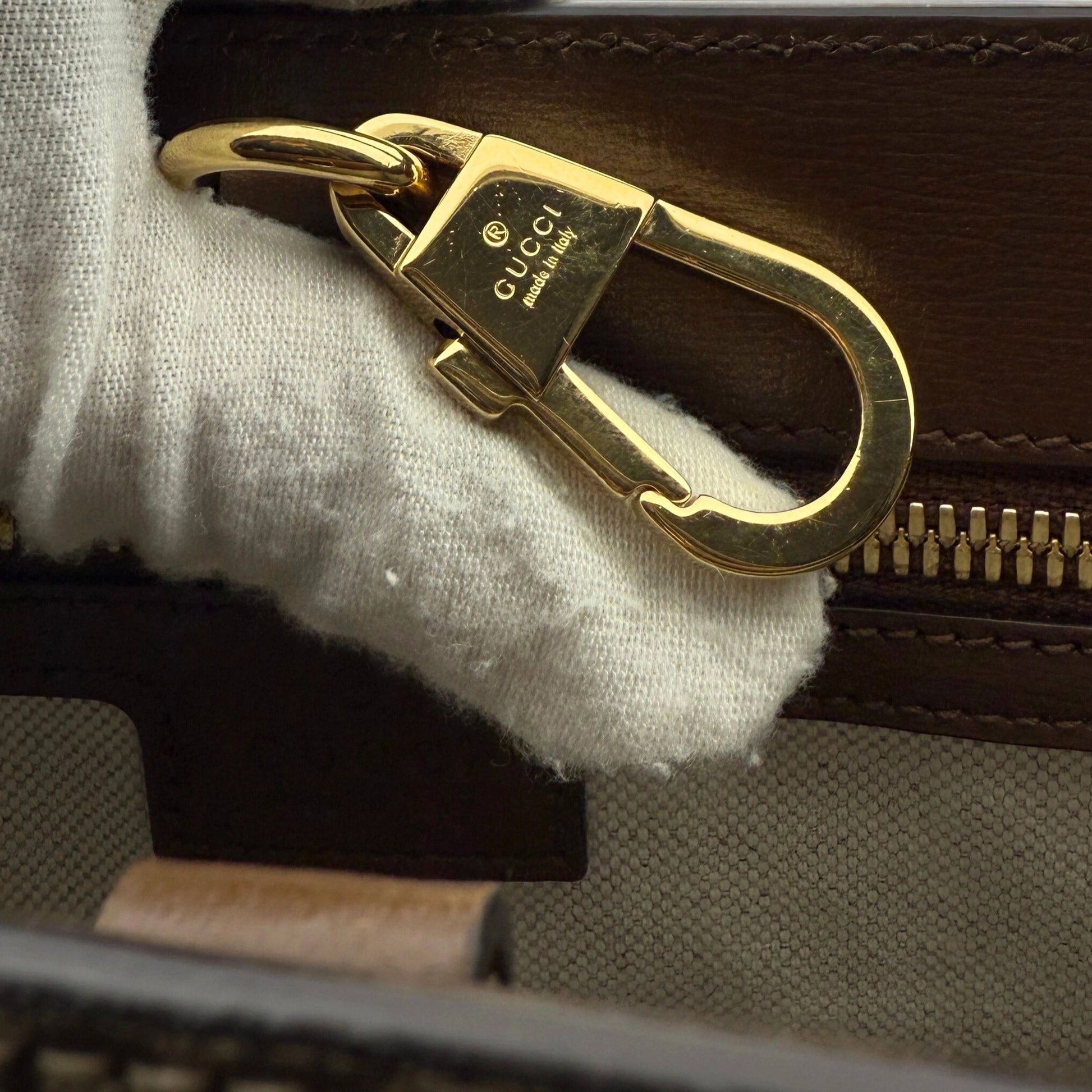 Gucci GG Supreme Monogram Small Tote Bag Braun / sehr gut Gucci