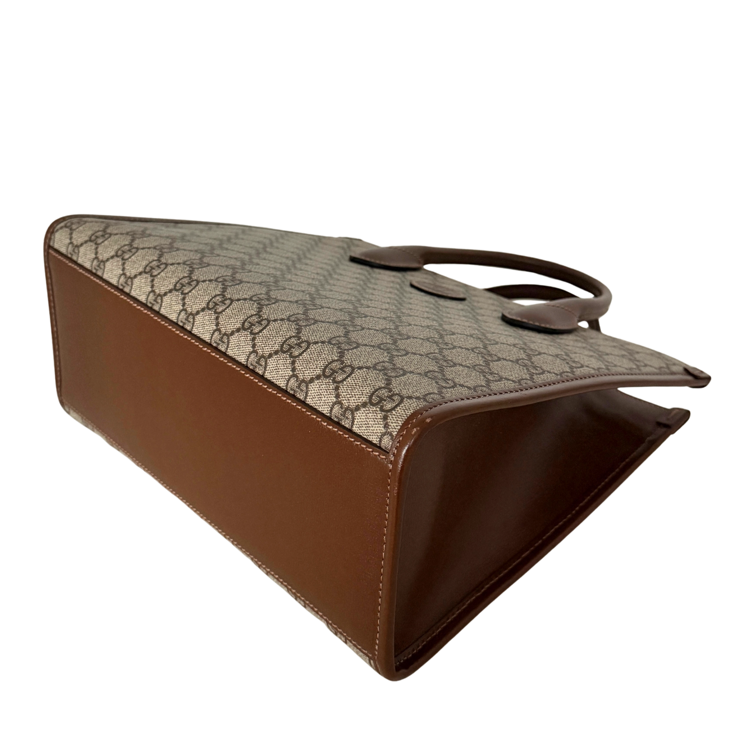 Gucci GG Supreme Monogram Small Tote Bag Braun / sehr gut Gucci