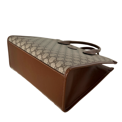 Gucci GG Supreme Monogram Small Tote Bag Braun / sehr gut Gucci