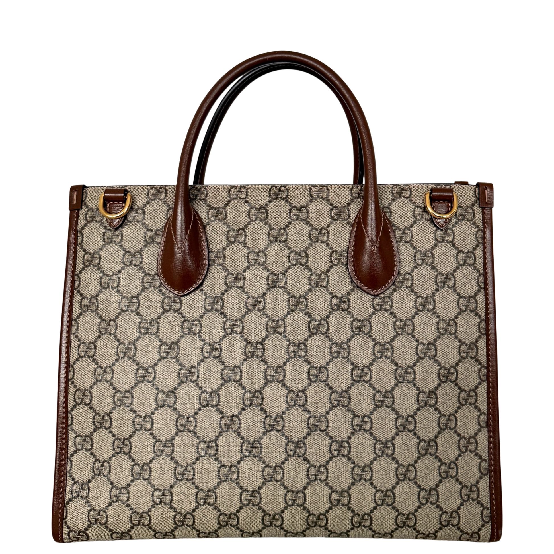 Gucci GG Supreme Monogram Small Tote Bag Braun / sehr gut Gucci