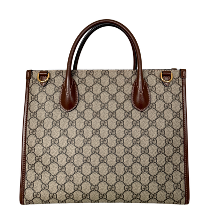 Gucci GG Supreme Monogram Small Tote Bag Braun / sehr gut Gucci