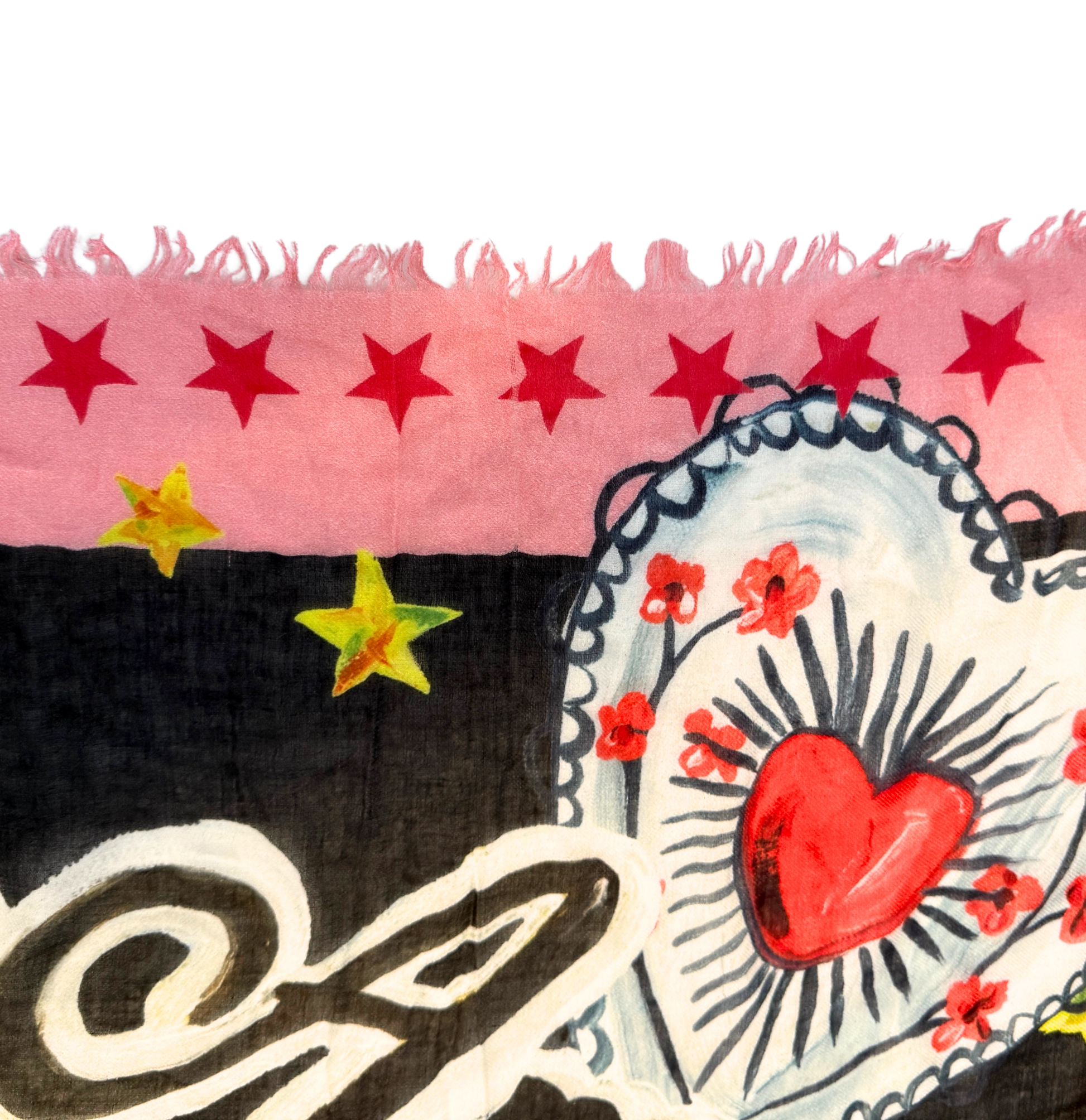 Gucci Tuch Stola Blind by Love Schwarz Rosa / gut Gucci