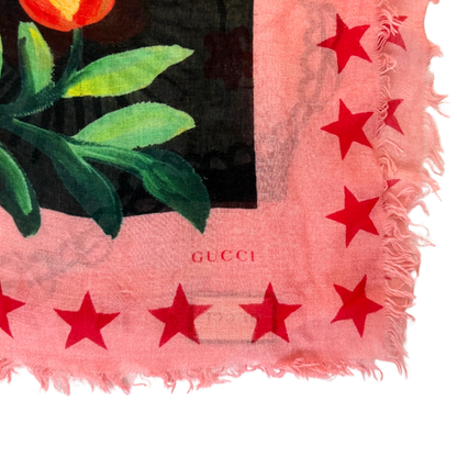 Gucci Tuch Stola Blind by Love Schwarz Rosa / gut Gucci