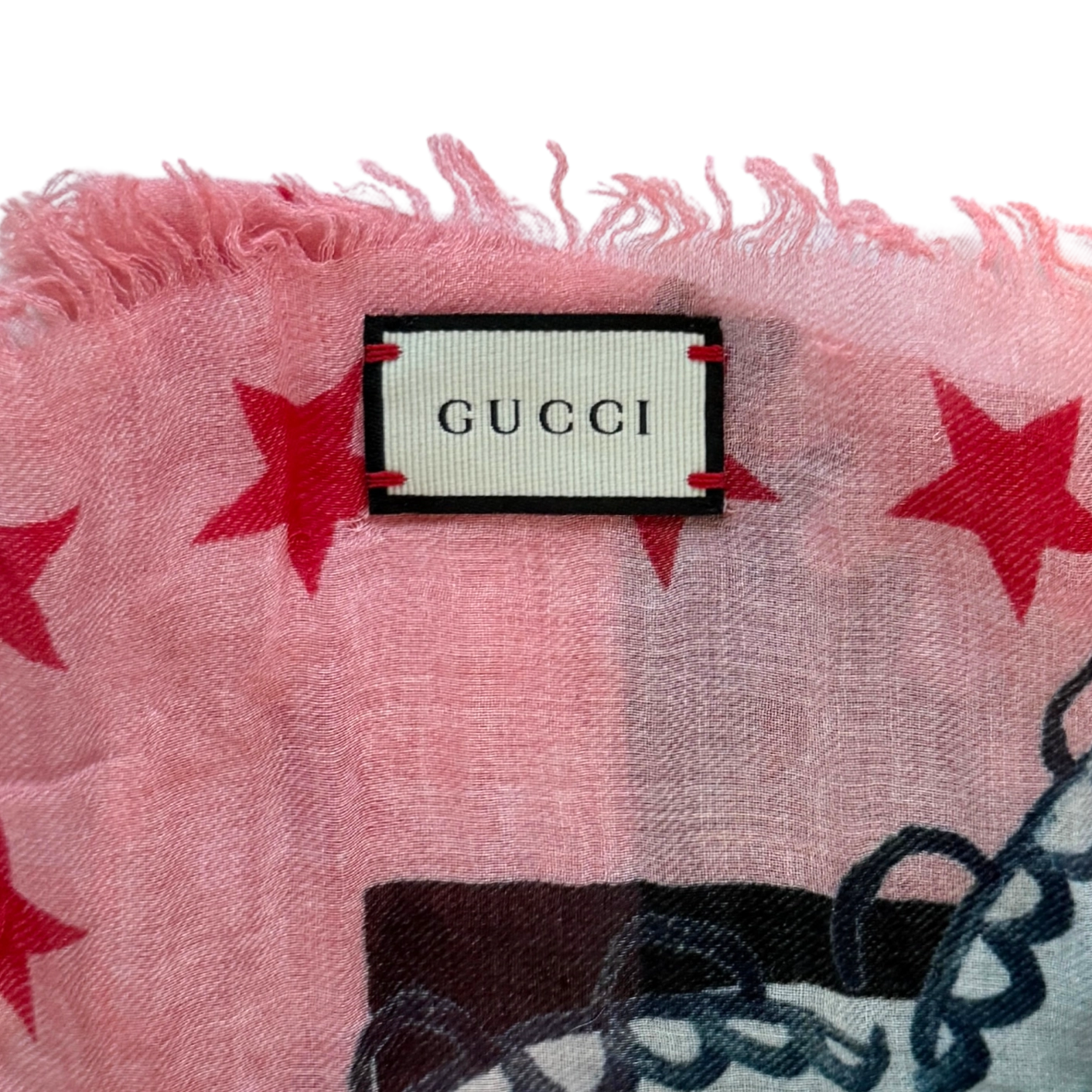 Gucci Tuch Stola Blind by Love Schwarz Rosa / gut Gucci