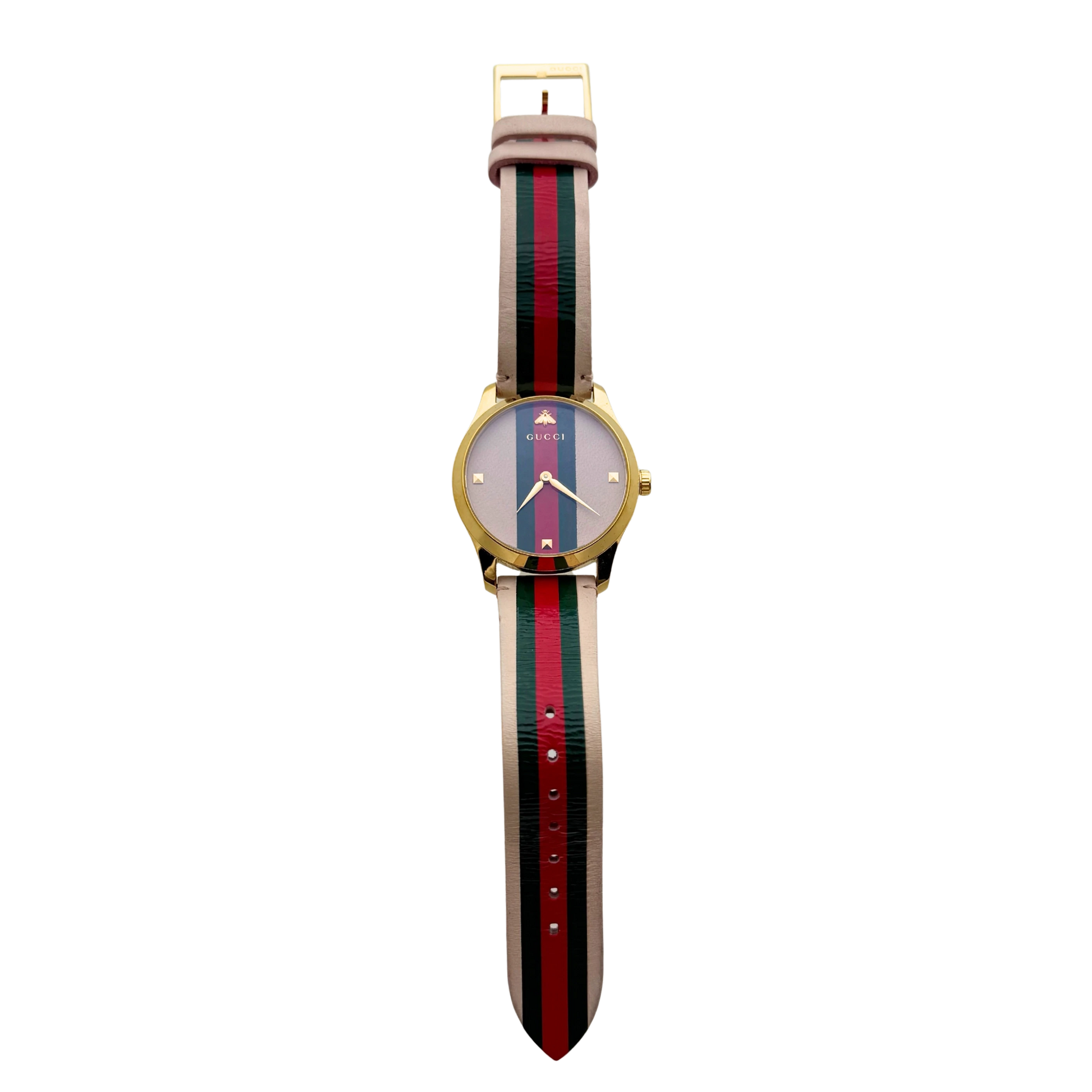Gucci G-Timeless Unisex-Uhr (Modell YA1264077) Rosa / gut Gucci