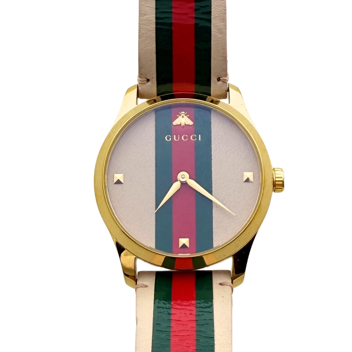 Gucci G-Timeless Unisex-Uhr (Modell YA1264077) Rosa / gut Gucci