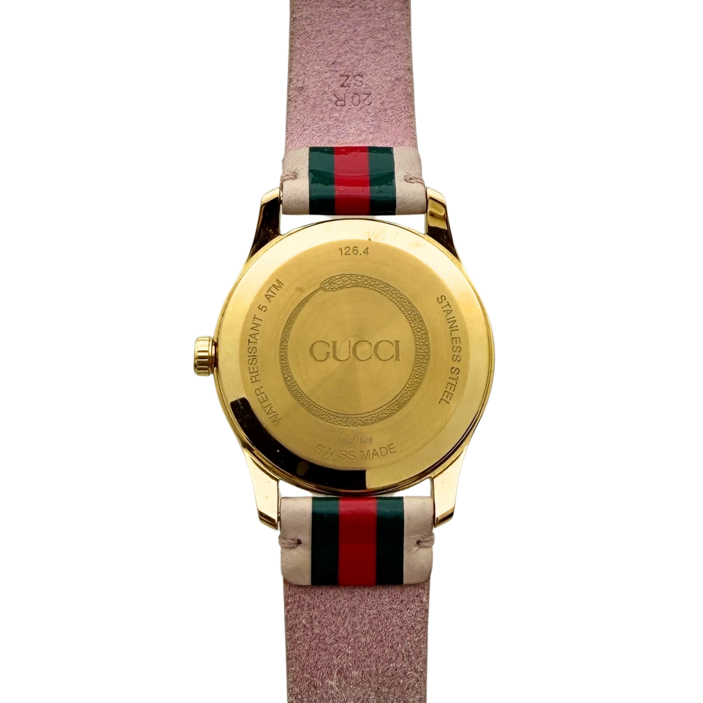 Gucci G-Timeless Unisex-Uhr (Modell YA1264077) Rosa / gut Gucci