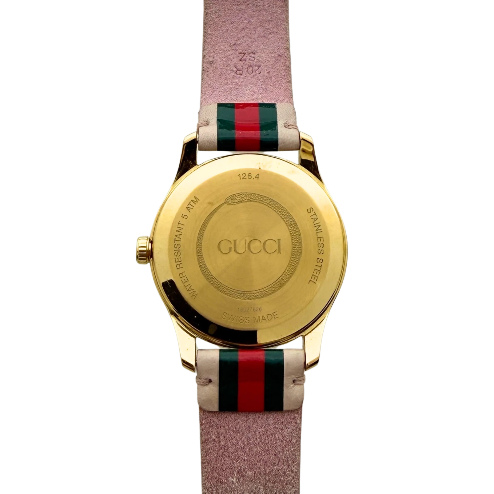 Gucci G-Timeless Unisex-Uhr (Modell YA1264077) Rosa / gut Gucci