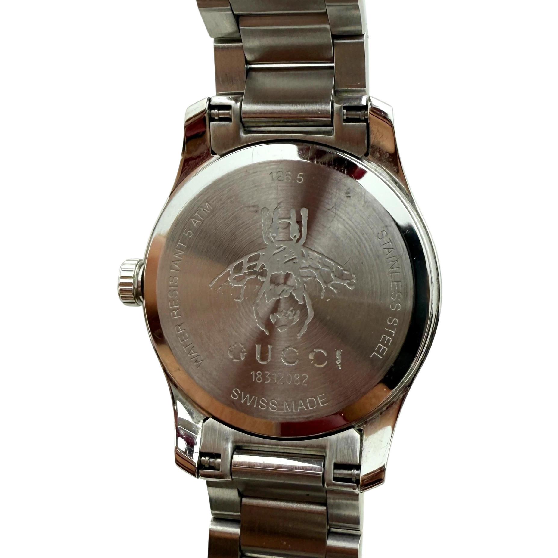 Gucci G-Timeless Damen-Uhr (Modell YA126573) Silber / sehr gut Gucci